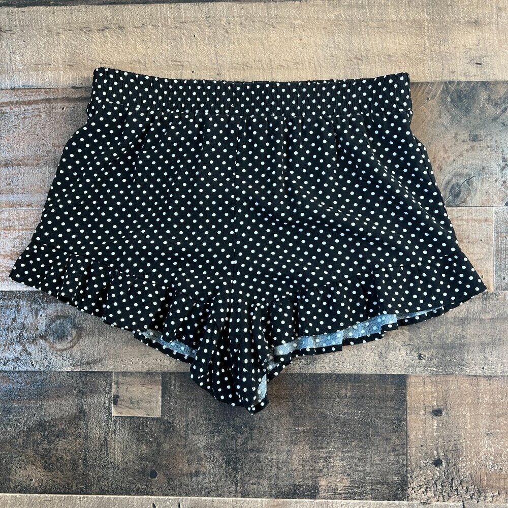Black and White Polka Dot Shorts - Picture 2 of 4